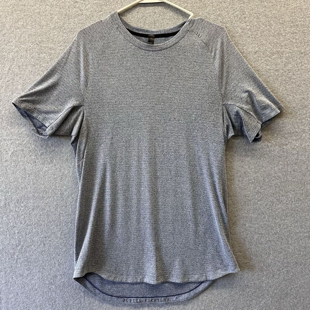 Lululemon Shirt Mens M Blue Drysense Training Better Each Day Stretch Athletic